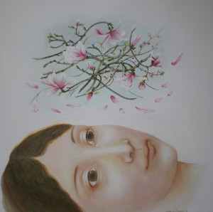 "Je suis magnolia' 97 x 97 cm