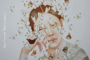 Lumière papillon" detail 124 x 94 cm