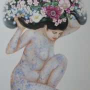 " Bouquetier " 123 x 75 cm