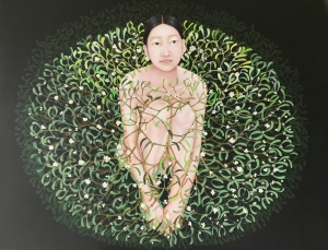 "L'Arbuste de la lune". 100 x 150 cm